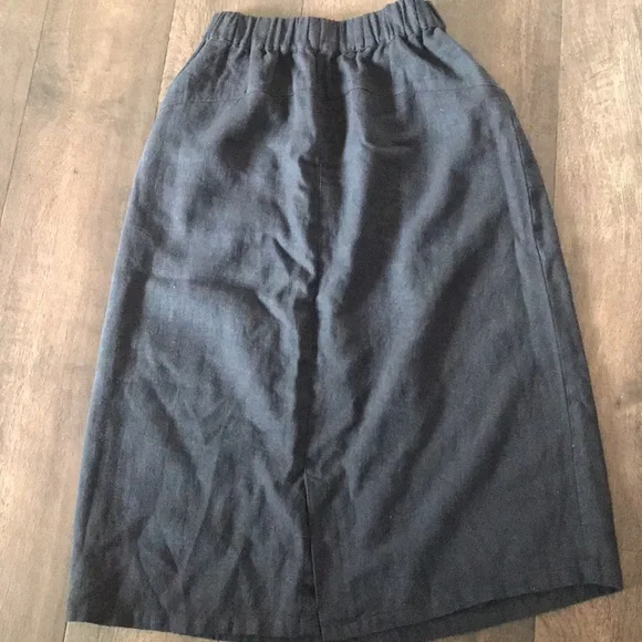 Little Lies black linen skirt Sz 12 - Picture 4 of 4
